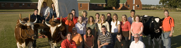 students with cattle